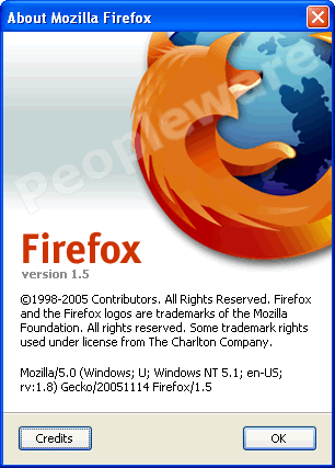 Versão Final do Firefox 1.5