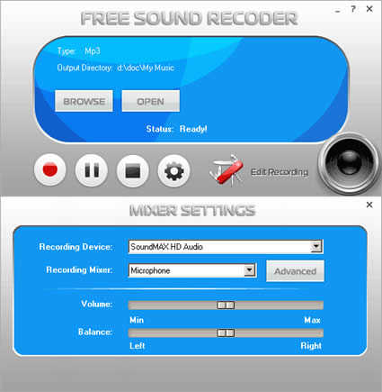 Imagem Free Sound Recorder 5.9