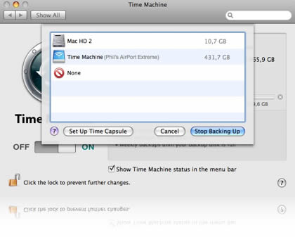 setup time machine for mac