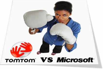 Ilustração TomTom versus Microsoft