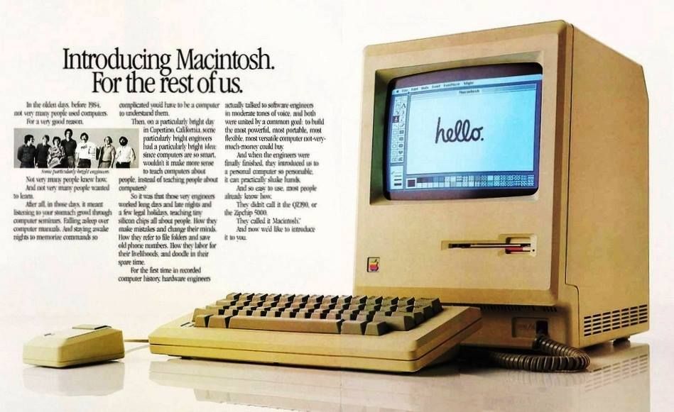 Imagem do Apple Macintosh de 1984