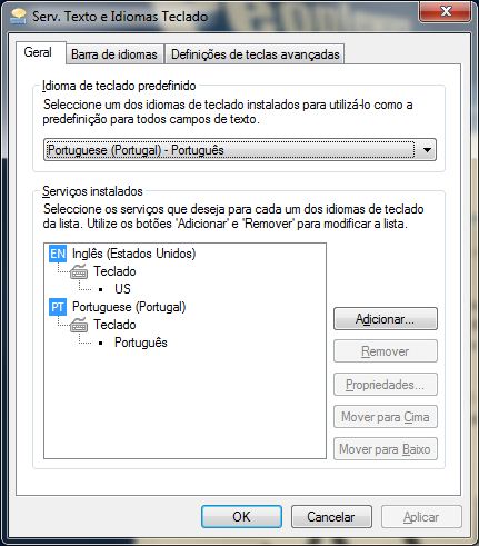 Configurar Teclado Portugues Windows Vista