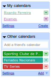 Google Calendar - Lista