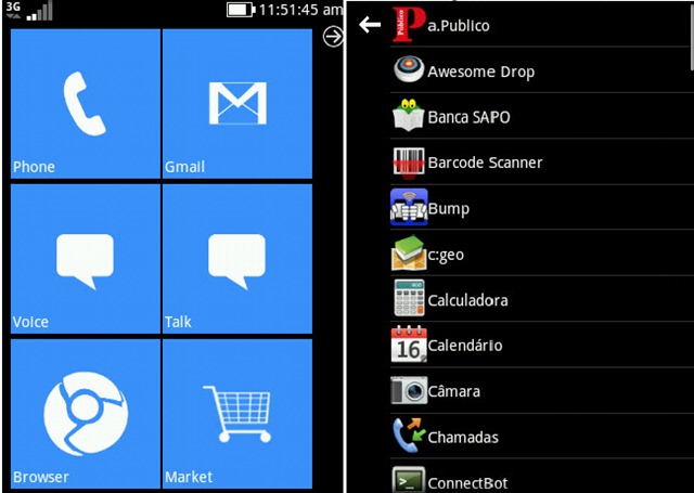Windows Phone 7 Metro UI Invade a Android como lanzador