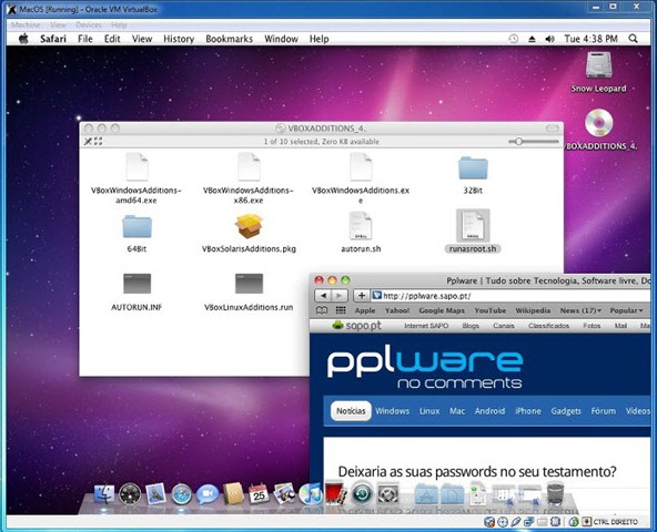 Virtualbox for booting os x snow leopards