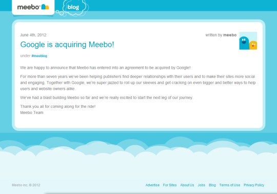 Google comprou a Meebo