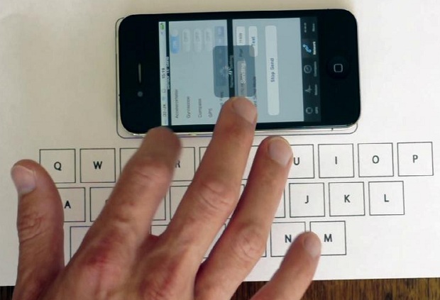 Estudante cria teclado virtual para iPhone