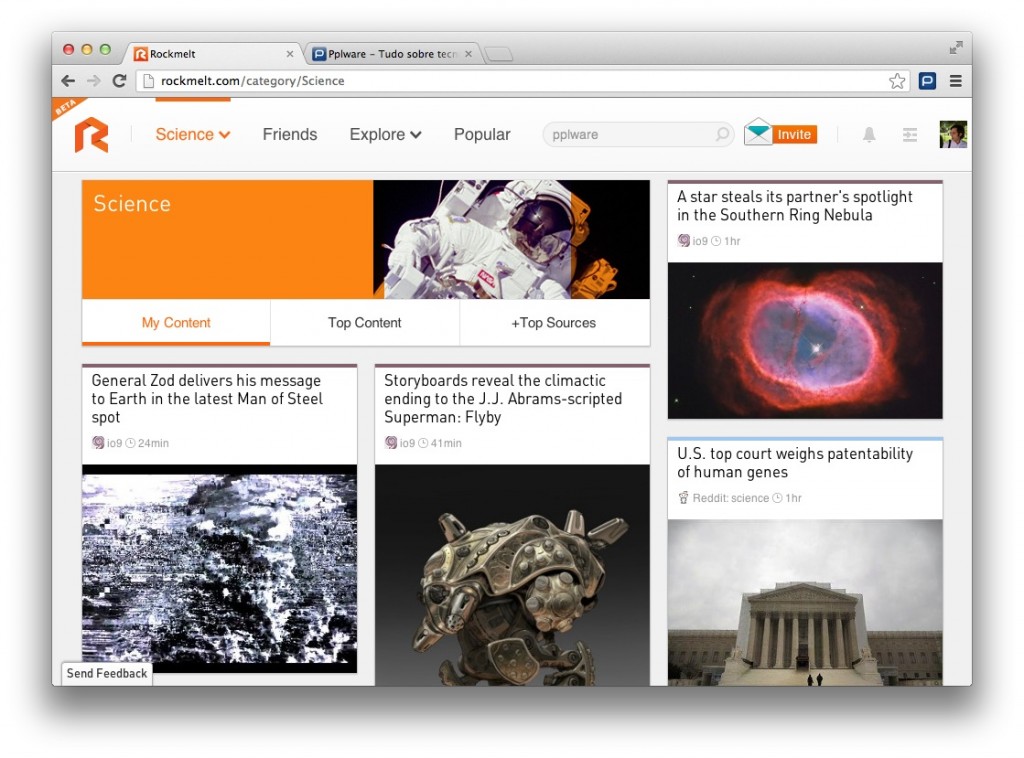 O Rockmelt deixou de ser um browser…