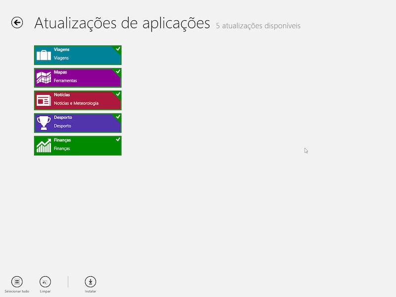 Microsoft actualizou mais 6 aplicações do Windows 8