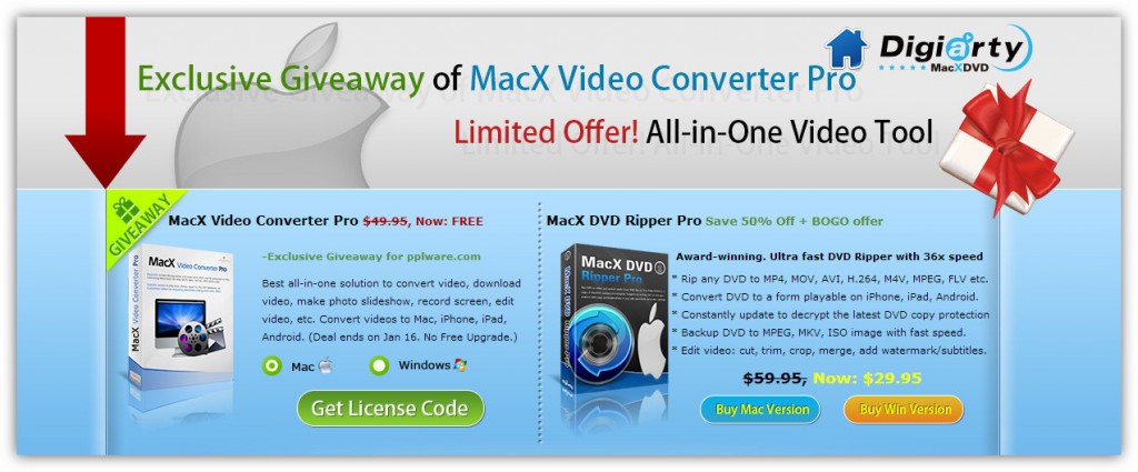 Oferta exclusiva PPLWARE: MacX Video Converter Pro