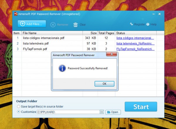 Aimersoft PDF Password Remover-02-pplware