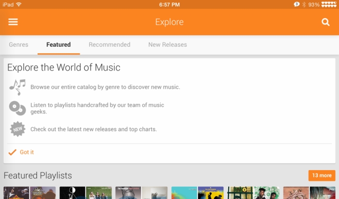 Google Play Music para iPad poderá chegar em breve