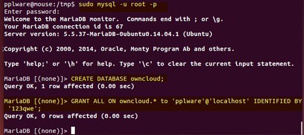 owncloud install ubuntu 14.04
