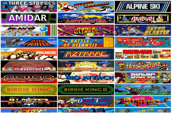 Imagem de jogos arcade do passado guardados no arquivo da Internet