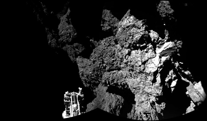 O módulo Philae estabilizou e já enviou as primeiras imagens