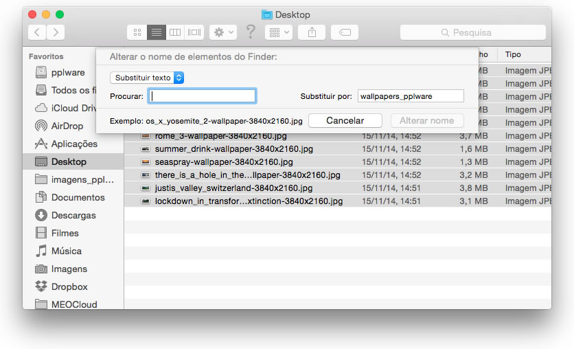 Dica – Vamos renomear ficheiros em lote no OS X Yosemite