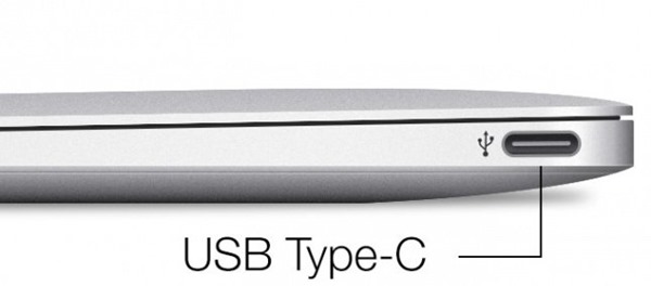 Imagem porta USB-C no Macbook da Apple