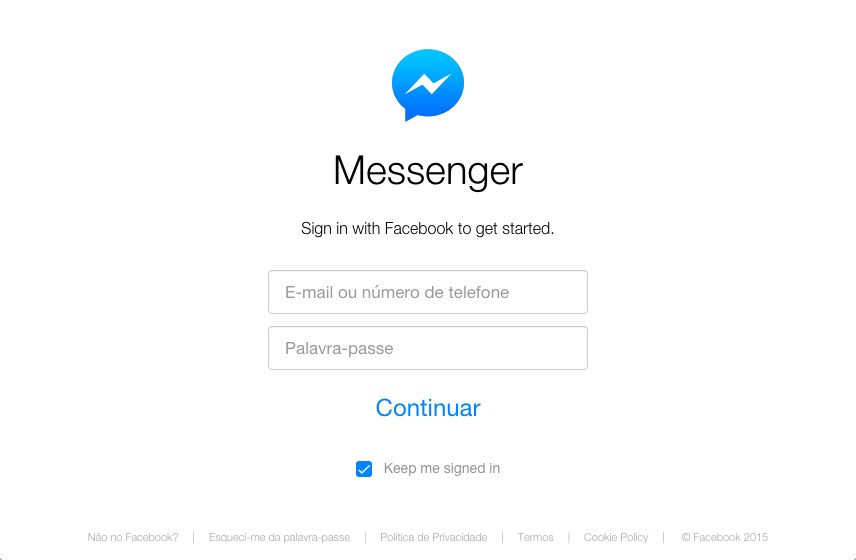 Já se pode usar o Facebook Messenger directamente no browser