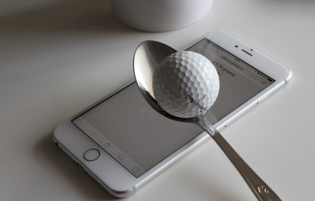 Transforme o seu iPhone 6S numa balança mas com uma web app