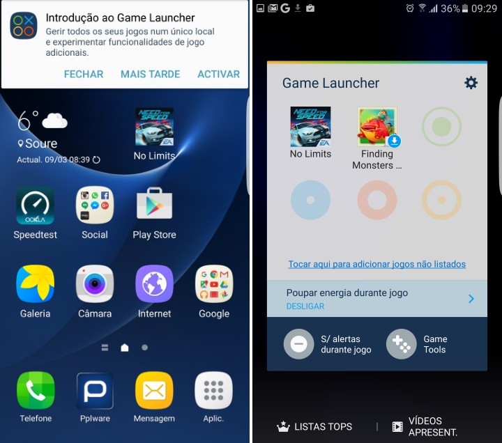Galaxy S7 Edge - Game Laucher