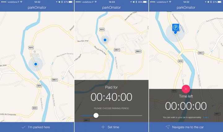 parkOmator - Uma app para gerir o tempo no parquímetro