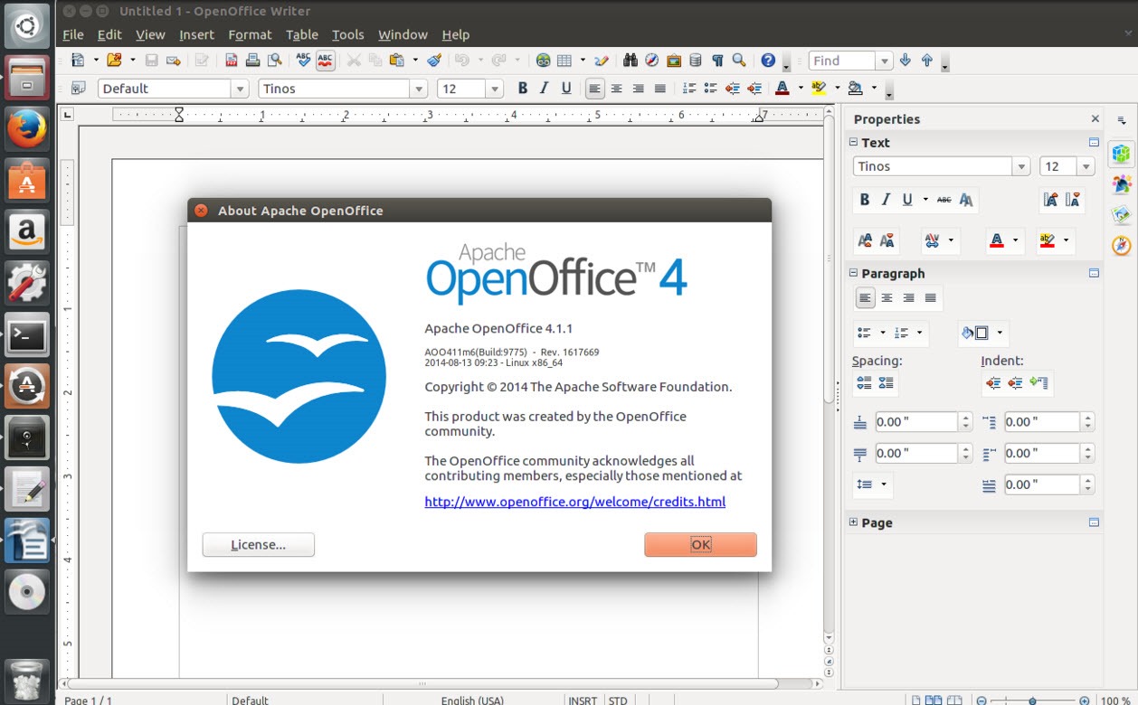 OpenOffice org 4.1.15 downloading