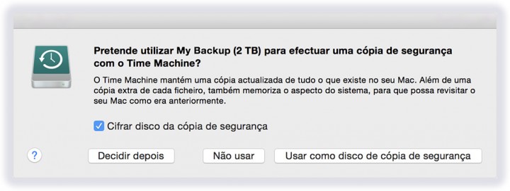 Como fazer cópias de segurança ao Mac com a Time Machine