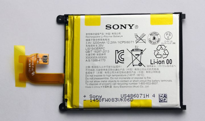 Bateria Sony de iões de lítio que poderá equipar o Galaxy S8