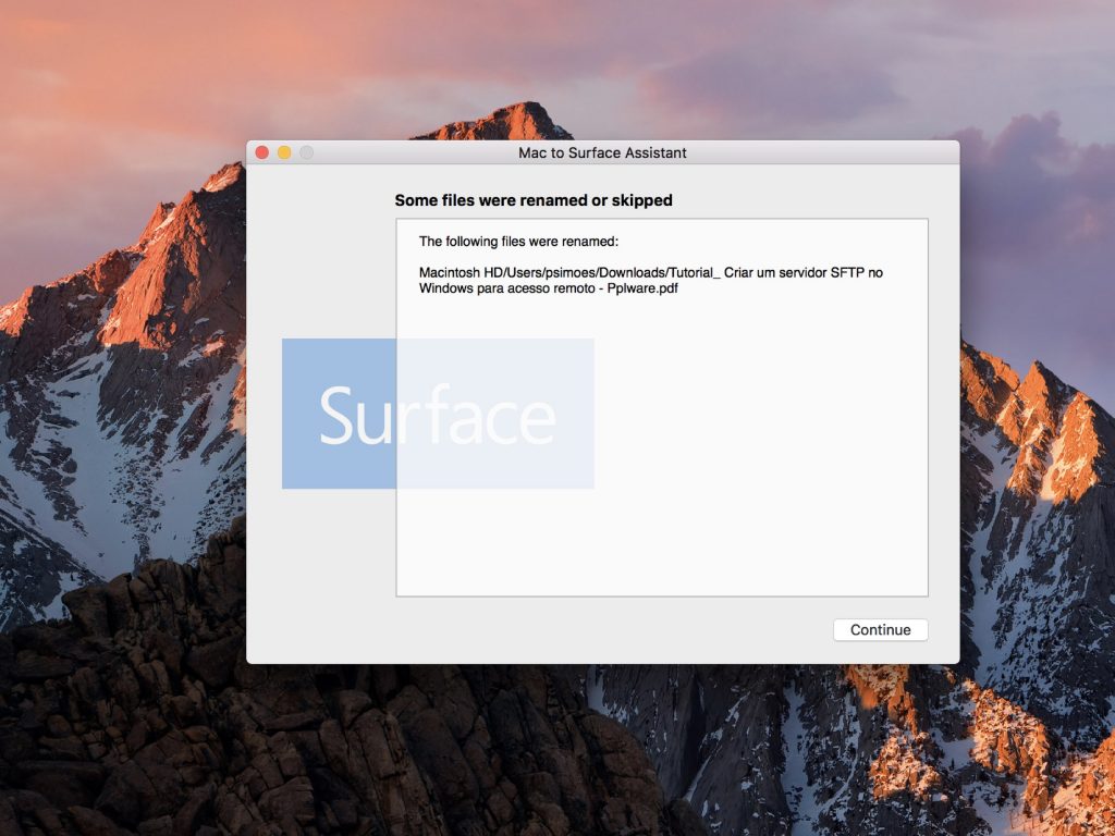 Migrar Mac para Surface