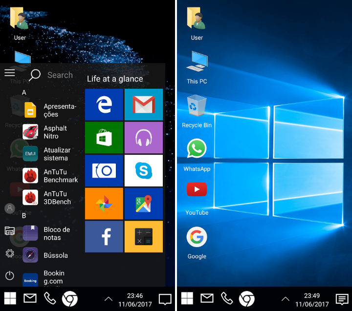 android launcher windows 10
