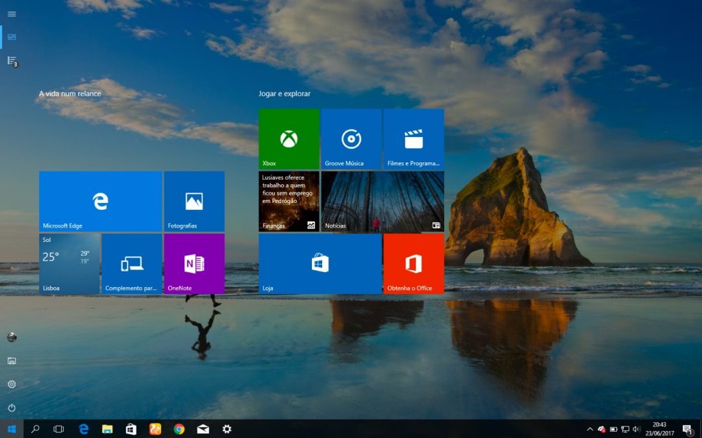 Dica Windows 10: Com ter o menu iniciar em ecrã inteiro?