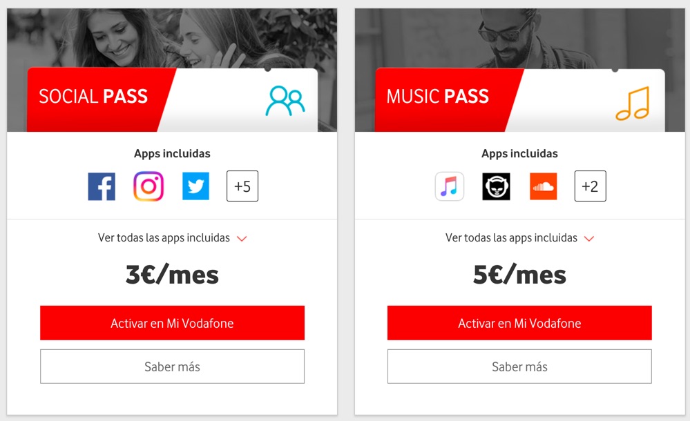 Vodafone pacotes