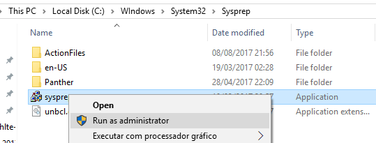 Sysprep: Criar uma instalação personalizada do Windows 10  Sysprep_2
