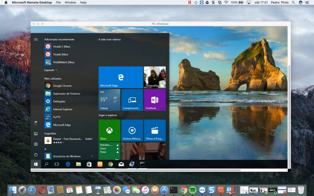 macOS: Ligue-se ao Ambiente de Trabalho do Windows