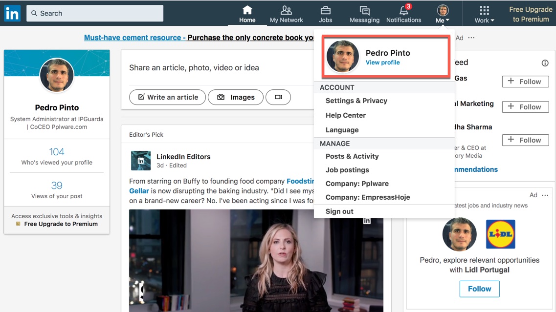 Procura Emprego: Personalize O Seu Perfil No Linkedin