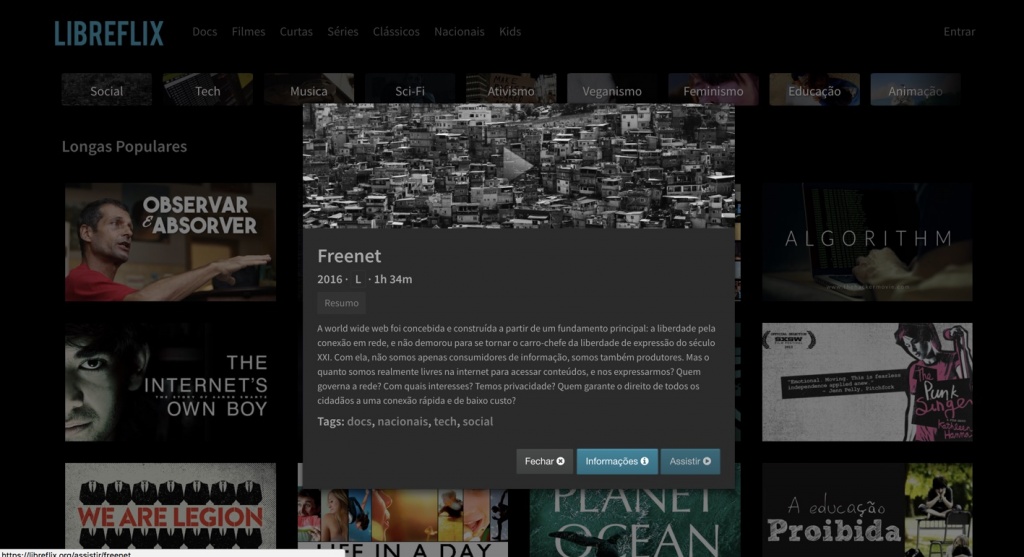 Libreflix: Um estilo de Netflix mas totalmente grátis