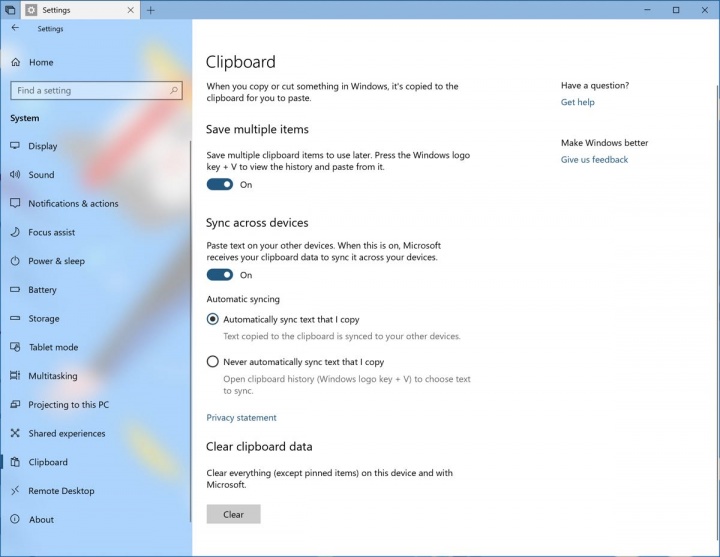 Windows 10 Insiders Microsoft clipboard cloud