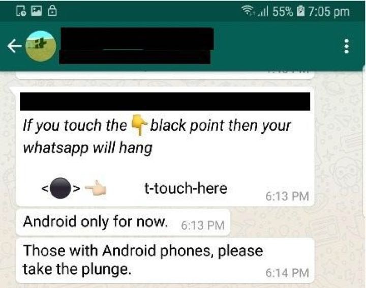 WhatsApp Android bug mensagem