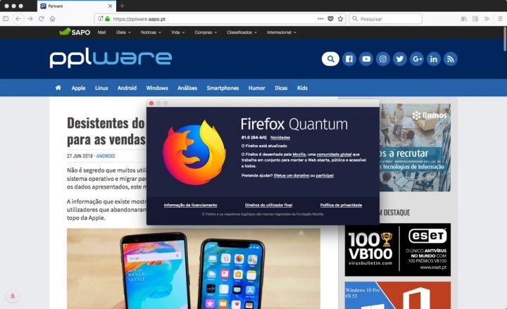 Firefox Mozilla novidade