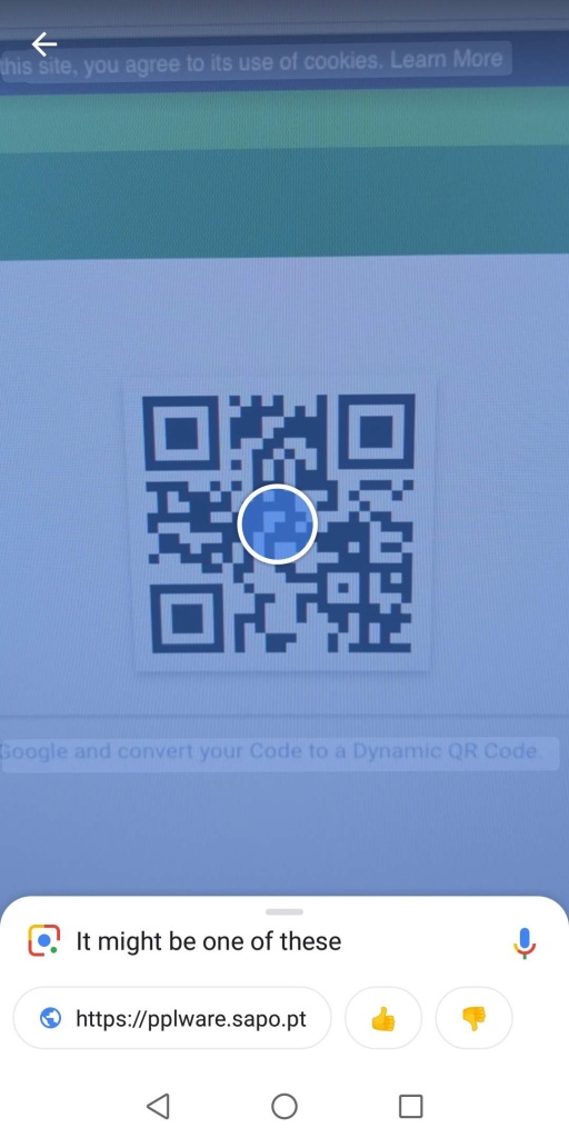 Android Facebook Twitter Google Lens código QR