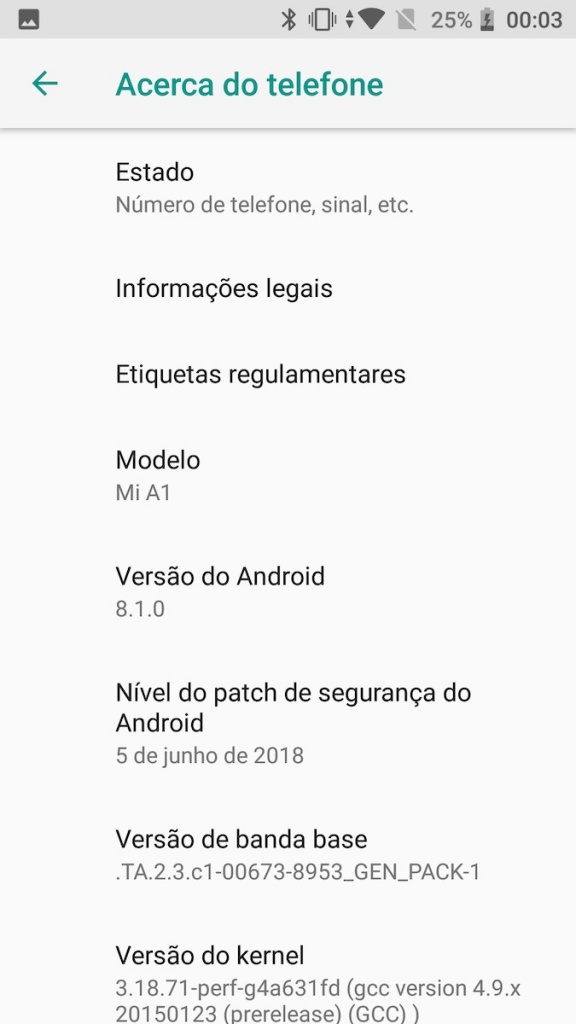Xiaomi Mi A1 Android Oreo 8.1