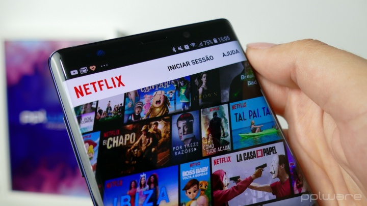 Samsung Galaxy Note9: Netflix, séries, documentários. Foto: Pplware