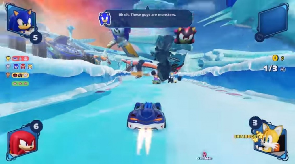 Team Sonic Racing acelera rumo ao Inverno