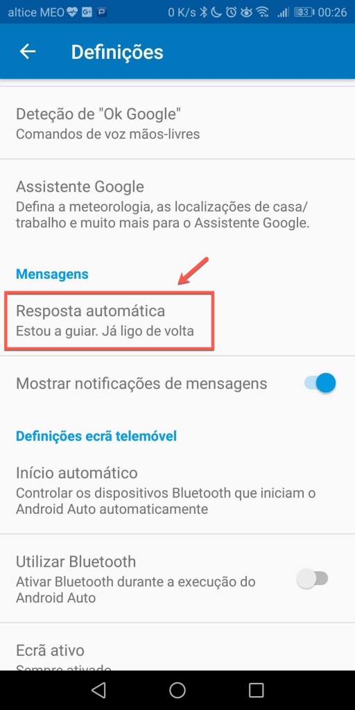 Android Auto dica Android Google automóvel