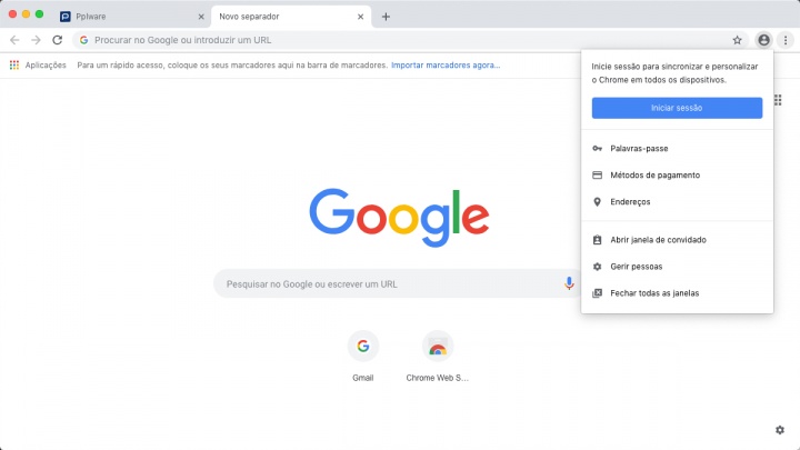 Google Chrome autenticar