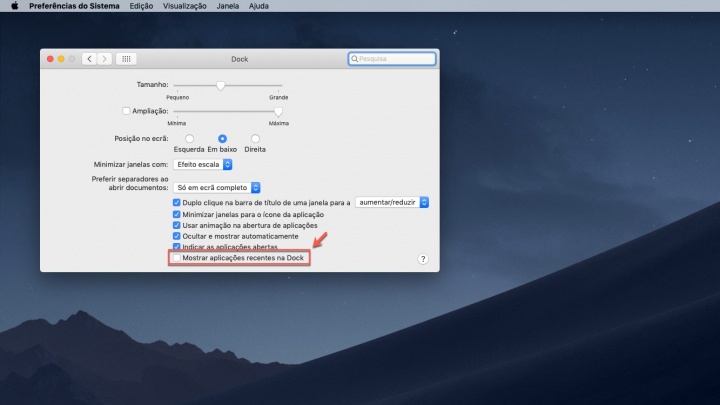 macOS Mojave Aplicações Recentes Apple