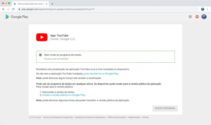 YouTube Beta Android teste dica