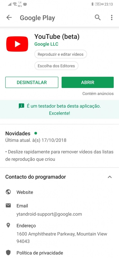 YouTube Beta Android teste dica