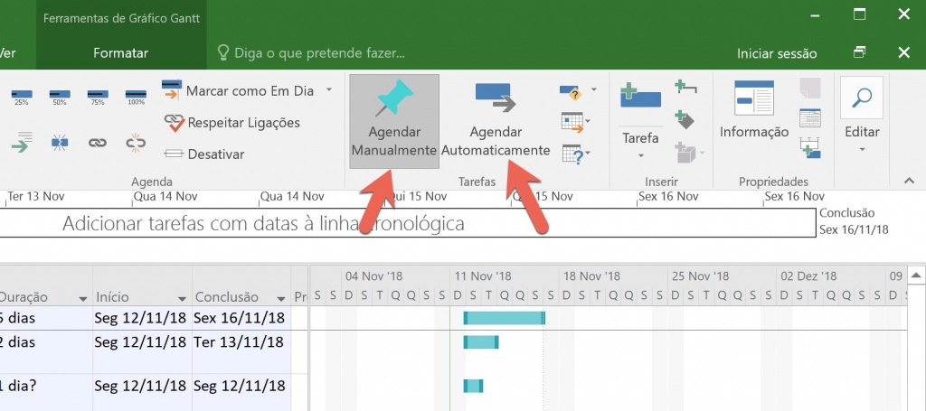Primeiros passos: Criar e gerir um projeto com o Microsoft Project (2)