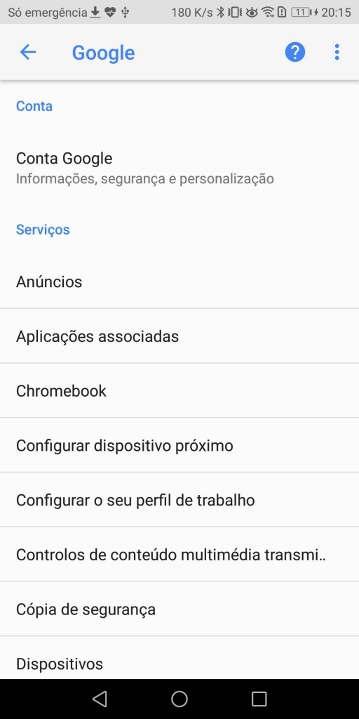 Android cópia de segurança Google Drive dicaAndroid cópia de segurança Google Drive dica